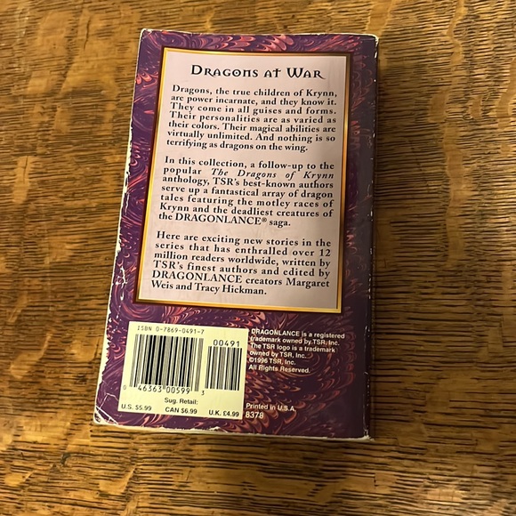 Dungeons and Dragons Dragonlance Book Dragons at War Fantasy Novel Weis Hickman - Picture 2 of 4